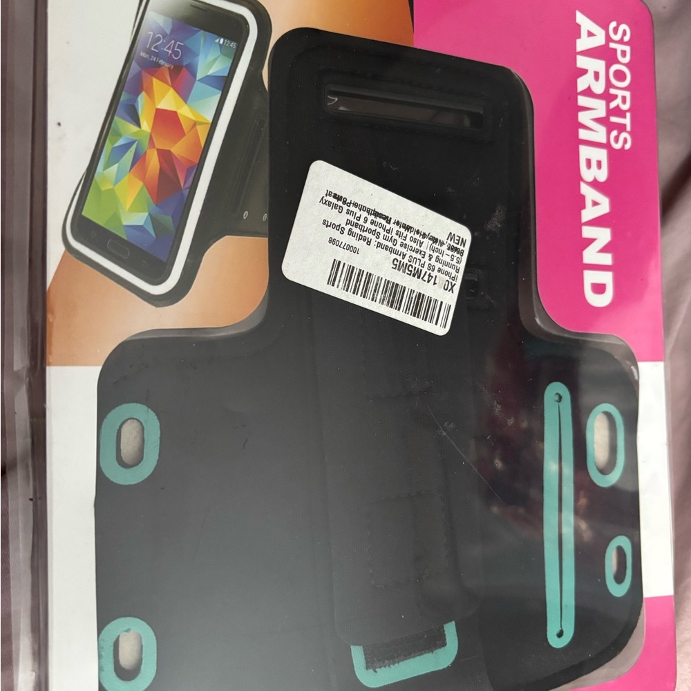 Black and Teal Sports Armband